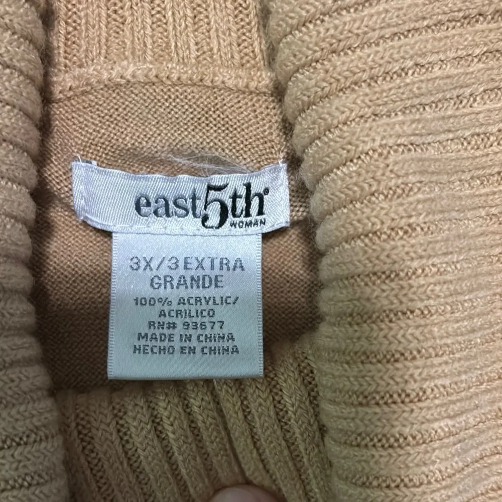 East 5th Tan Cowl Neck Sweater (B5) - Picture 2 of 3